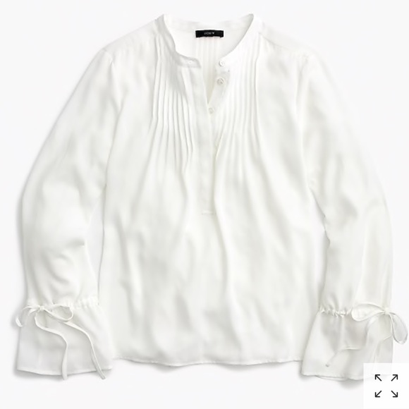 J. Crew Tops - J. Crew Tie-Sleeve Top with Pintucks